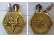 USA WWI Trench Art Petrol Lighter Eagle US Army Flag and French 75mm Artillery Gun 1917 1918