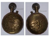 France WWI Trench Art Petrol Lighter Eagle US Army Flag 1917 1918