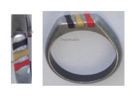Belgium WW1 Patriotic Ring – Belgian Flag Colors, Crafted from Aluminum