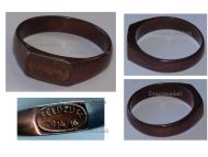 Germany WWI Patriotic Ring Inscribed Campaign 1914 1916 in Bronze