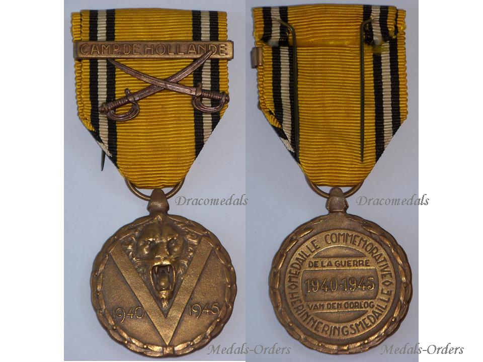 Belgium Ww2 Victory Commemorative Military Medal Wwii 1940 1945