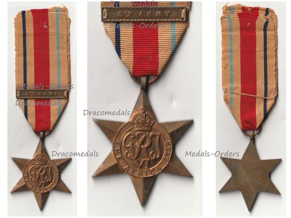 WW2 UK medal - Star of Africa with 8th Army clasp WW2 UK medal - Star of Africa with 8th Army clasp