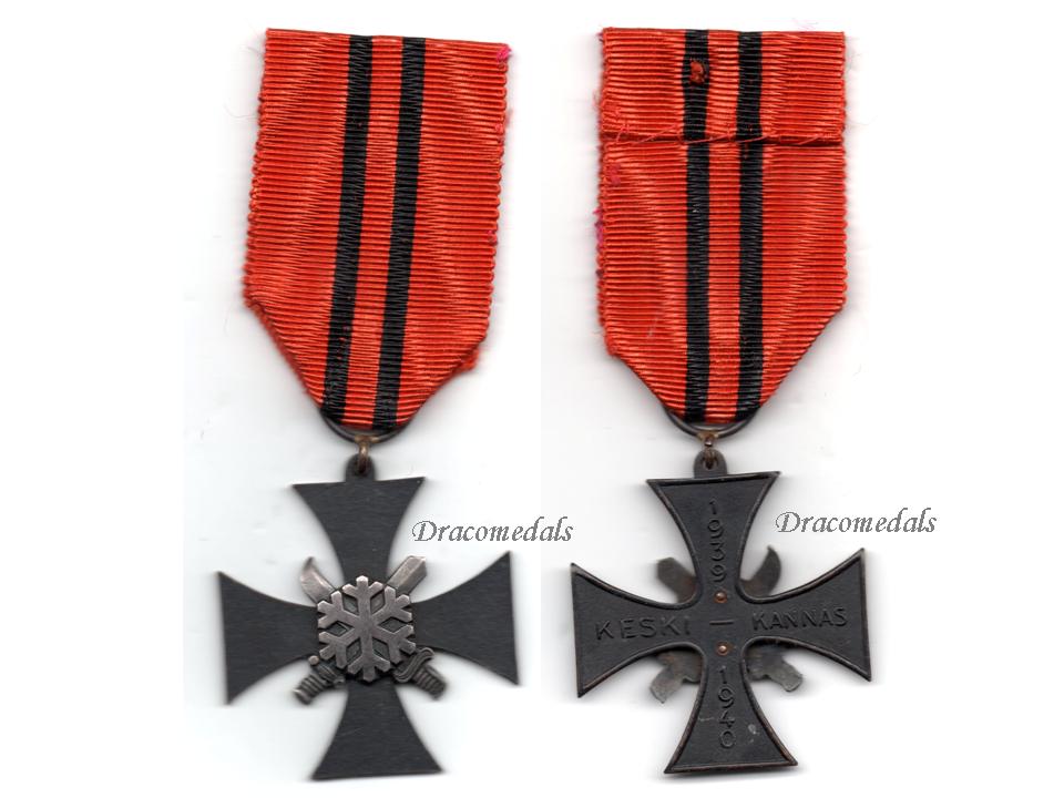 Finland Ww2 Central Karelian Isthmus Cross Wwii Finnish Medal 1939
