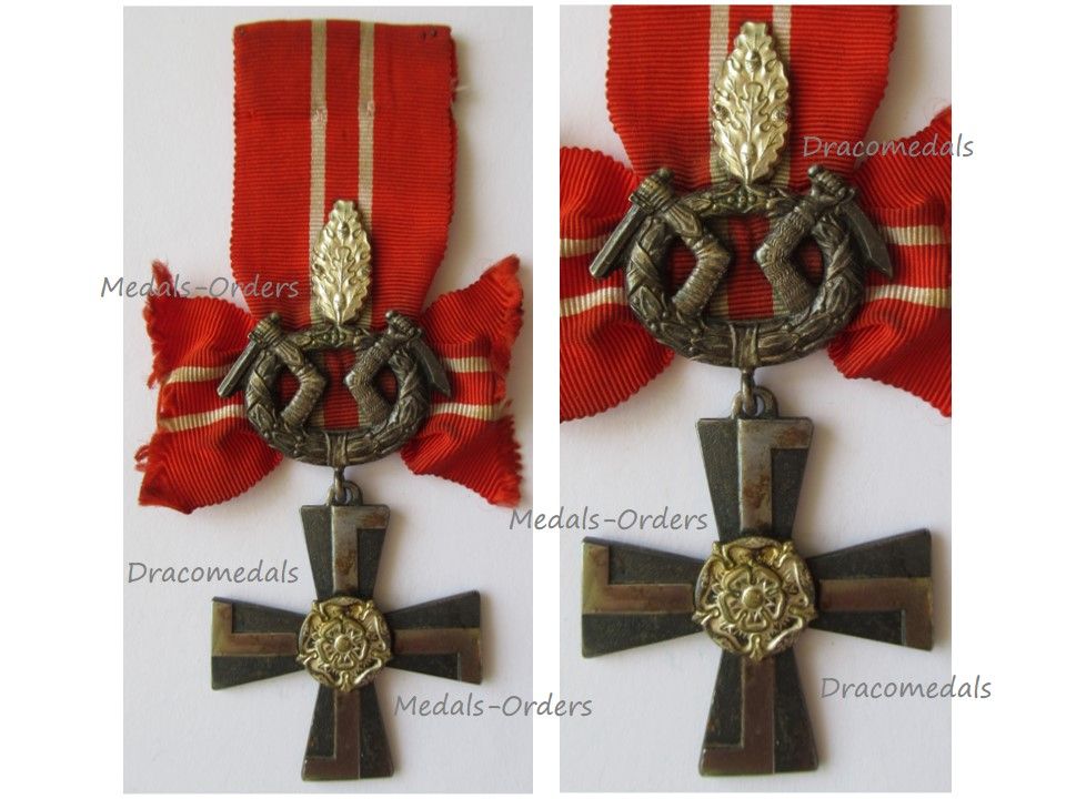 Finland WWII WW2 Order Liberty Cross 1941 Oak Leaves Swords 4th IV Class  pmo00791 Finnish War Continuation Decoration 1939 1945 - Dracomedals Medals- Orders Medals Orders Decorations
