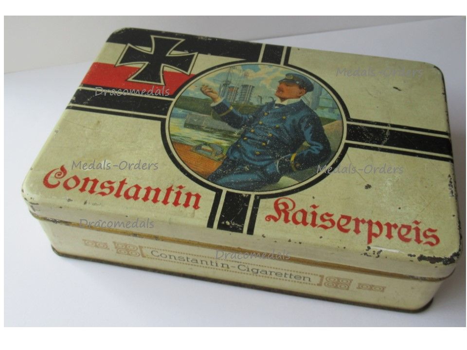 Germany WWI Constantin Kaiserpreis N.55 100 Cigarette Box Ensign Imperial  German Navy Hanover 1910 WW1 1914 1918 Great War pmo04414