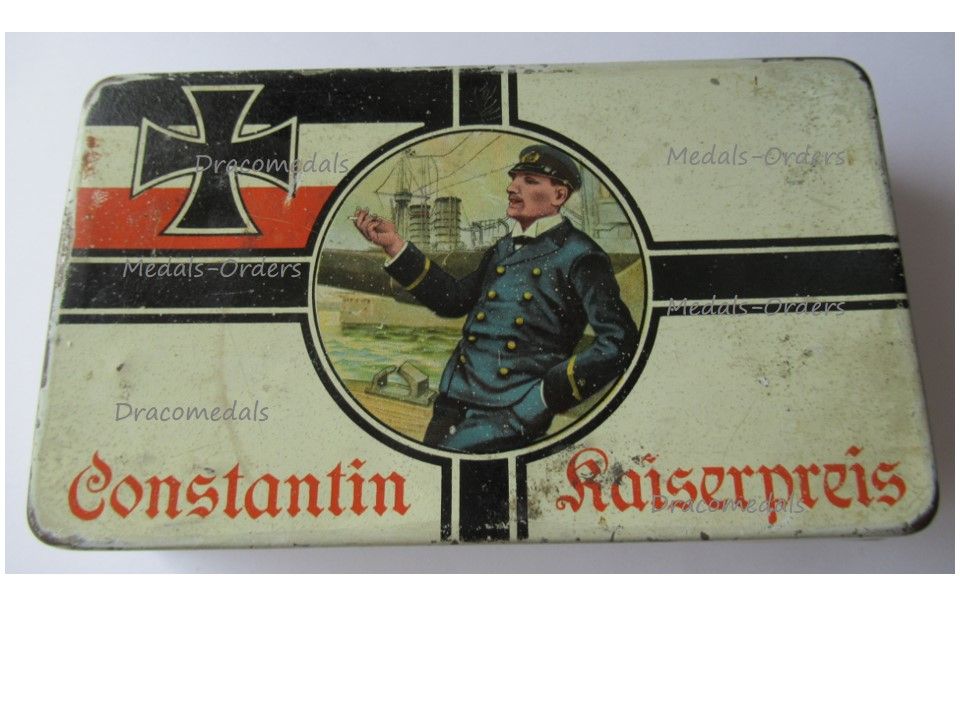 55 cigarette Germany WWI Constantin Kaiserpreis N.55 Box 50 Cigarette Ensign Imperial  German Navy Hanover 1910 WW1 1914 1918 Great War MO03597