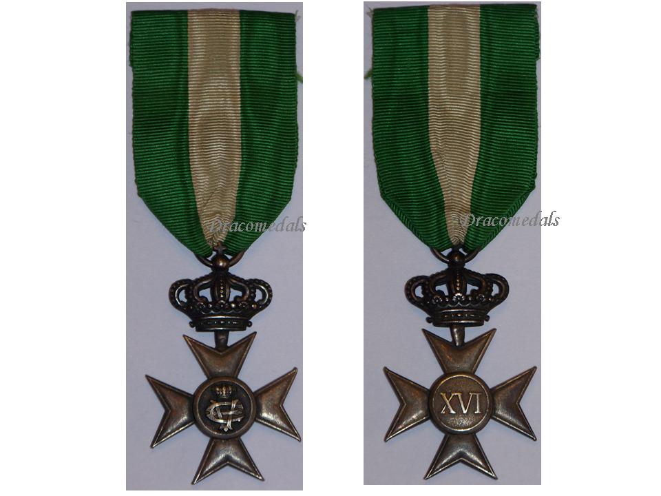 Italy Ww1 Cross Crown Military Service Xvi 40 Years Medal War Wwi