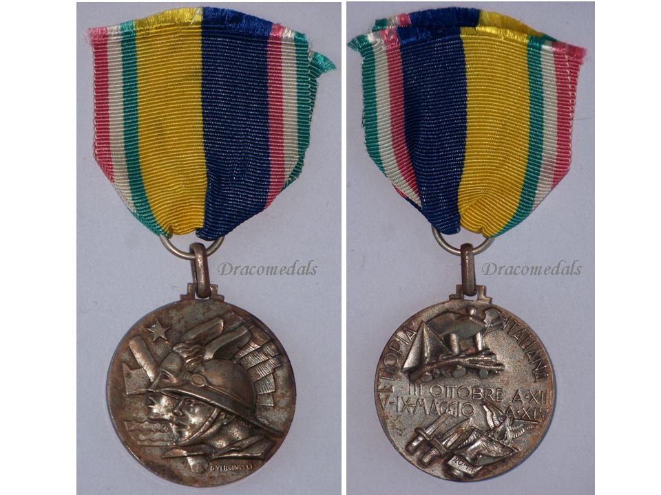 Italy Ww2 Africa Italian Ethiopia Propaganda Military Medal 1936