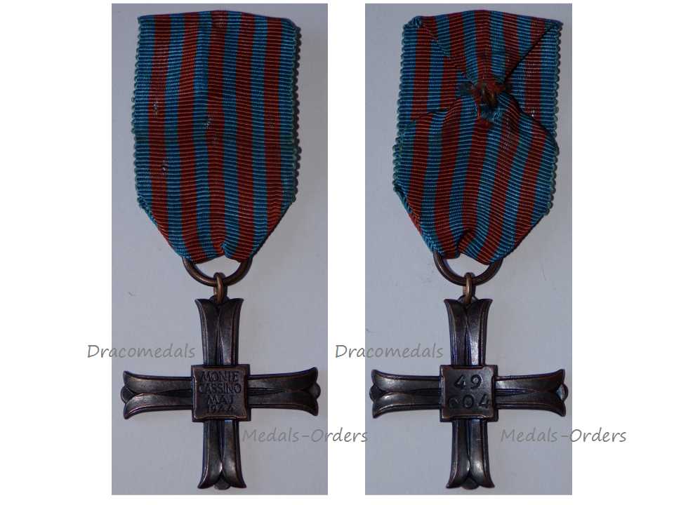 Poland Ww2 Monte Cassino Cross 1944 Polish Military Medal Army